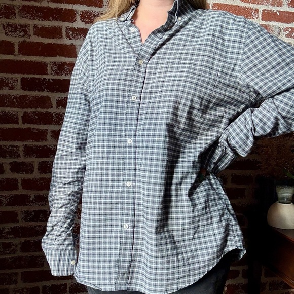 The Foundry gray and black flannel button down - Picture 1 of 7